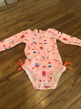 RuffleButts Pink Ice Cream & Popsicle One-Piece Swimsuit